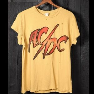 MADEWORN ACDC Tee in Washed Yellow